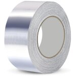 Ruban adhsif aluminium 2 rouleau 50mm x 5 m, ruban adhesif haute temperature, rouleau isolant thermique, ...