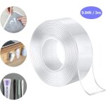 Ruban adhesif double face 3m nano tape, transparent sans trace bande de tapis extra fort, haute temperature ...