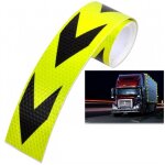 Ruban adhésif réfléchissant pour voitures et camions jaune et noir haute visibilité 5mt Ruban adhésif réfléchissant pour voitures et camions jaune et noir haute visibilité 5mt