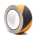 Ruban antidrapant en pvc noir et jaune, 5 m x 5 cm, pour escaliers, marches, sols, dcoration de scurit ...