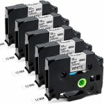 Ruban cassette compatible brother ptouch 1000 ruban tze - 231 tze231 12mm 0. 47 noir sur blanc, recharge ...