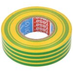 Ruban electro - isolant jaune - vert - 20m