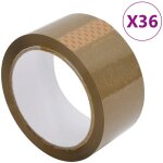 Ruban d'emballage 36 pcs marron 48 mm x 66 m - vidaxl