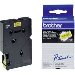 Ruban d'tiquetage brother tc tc - 601 couleur de ruban: jaune couleur de police:noir 12 mm 7. 7 m