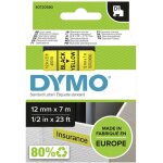 Ruban d'�tiquetage dymo d1 45018 couleur de ruban: jaune couleur de police:noir 12 mm 7 m