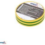 Lot de 10 rubans isolants pvc 15mm x 10m - jaune / vert - adhsif lectrique professionnel