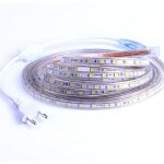 Ruban � led, bande led 2m, lumineux bandeau led 220v, 5050 ip65 etanche bande strip led, blanc chaud ...