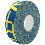 Ruban de protection hockey 2, 5cm x 25m - adh�sif pour crosse de hockey, bande de grip jaune avec croix ...