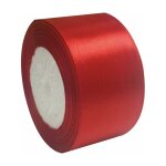 Ruban satin rouge, 50 mm x 22 m ruban rouge large pour cadeau emballage c�r�monie mariage no�l artisanat ...