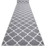 Rugsx - tapis de couloir antid�rapant 80 cm tr�fle marocain gris trellis 30352 grey 80x300 cm