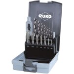 Ruko - 259004ro set de tarauds manuels 15 pi�ces m3 - m12 din 352, din 338 hss 1 set