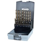 Ruko gmbh - coffret de 25 forets hss co 5 gold finish