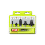 Coffret 5 fraises panaches queue de diamtre 6mm rakrbs5 - ryobi
