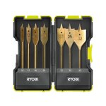 Ryobi - coffret antichocs 7 m�ches plates pour per�age bois rak07sb