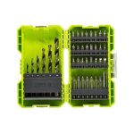 Coffret empilable 38 accessoires mixtes perage - vissage : 6 forets hss + embouts & 1 porte - embout ...