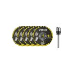 Ryobi lot 6 disques � tron�onner - 1 mandrin twist lock - rar301 - 6 - 3, 2mm