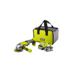 Ryobi - meuleuse d'angle 18v one + r18ag - 140s - batterie lithium - ion 4. 0 ah - chargeur