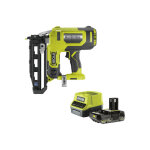 Ryobi - pack cloueur de finition  air comprim r16gn18 - 0 - 18 v one + - 1 batterie 2. 0ah - 1 chargeur ...