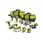 Pack ryobi combo 9 outils - 1 batterie 5. 0ah - 1 batterie 2. 0ah - 1 chargeur - r18ck9 - 252sl