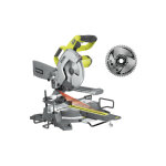 Ryobi - pack scie  coupe d'onglets radiale lectrique ems216l - 1500w - 216mm - lame carbure - sb216k16t48a1 ...