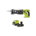 Pack ryobi scie sabre r18rs7 - 0 - brushless 18v one + - 1 batterie 2. 0ah - 1 chargeur rapide rc18120 ...