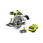 Ryobi scie circulaire 18v one + - batterie 4. 0ah - chargeur rapide rc18120 - 140 - sac de transport ...