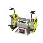 Ryobi - touret a meuler 250 w + meule a bavurer, meule de finition, 2 pare - clats transparents et ...