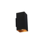 Sab - applique murale - 2 lumi�re - l 9. 6 cm - noir - design - �clairage int�rieur - salon i chambre ...