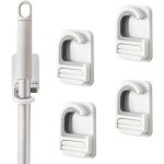 Sabir 4 pi�ces auto adh�sif porte balais mural mop support accroche balai mural broom holder support ...