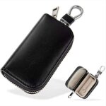 Sabir protection cl� de voiture sac faraday cl� de voiture signal blindage bo�te rfid anti - vol cuir ...