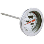 Sabir thermom�tre analogique r�sistant � la chaleur pour cuisiner, r�tir, griller, fumer, support pour ...