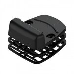 Sabot de portail battant motoris� + cales - large - aluminium - noir - tirard