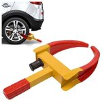 Sabot de roue griffe de stationnement universelle en acier inoxydable avec 9 trous r�glables et 2 cl�s, ...