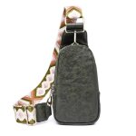 Sac  bandoulire lgant en cuir synthtique pour femme avec ceinture