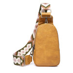 Sac  bandoulire lgant en cuir synthtique pour femme avec ceinture