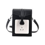 Sac  bandoulire en polyurthane impermable avec interrupteur de simulation de personnalit pour femmes, ...