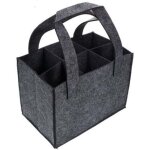 Sac de bouteille en feutre pour 6 bouteilles, porte - bouteille en feutre, panier de bouteille avec cloison ...