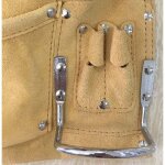 Sac de ceinture en daim avec outils / clous, style pharmaceutique à boucle Sac de ceinture en daim avec outils / clous, style pharmaceutique à boucle
