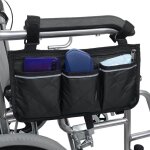 Sac pour fauteuil roulant, sac pour scooter portable et tanche, noir