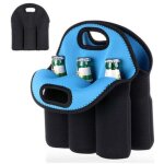 Sac isotherme porte - bouteilles - en noprne - pour 6 bouteilles - pour bires, biberons, canettes, ...
