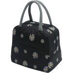 Sac  lunch floral pour les femmes filles travail cole, mignon isol lunch tote bag rutilisable thermal ...