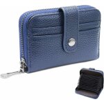 Sac  main en cuir vritable pour femmes avec blocage rfid (bleu) - fei yu