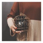 Sac  main en forme de cage  oiseaux pour femme