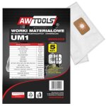 Sacs en microfibre awtools, lot de 5, um1, gas35 / vc3011l / vc3510l / vc3511l