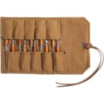 Sac � outils en toile cir�e robuste pochette enroulable � outils pour burins, ciseaux, marteaux, bricolage ...