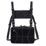 Sac de poitrine tactique pochette de poitrine harnais militaire sacoche poitrine homme antivol poche ...