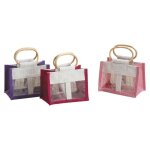 Aubry gaspard - sac porte - verrines en jute - rose Aubry gaspard - sac porte - verrines en jute - rose