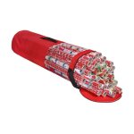 Sac de rangement cylindrique de papier cadeau de nol avec fentre transparente (d9 x h 40 inches) - ...