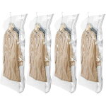 Sacs de rangement sous vide pour v�tements suspendus, 4 paquets (105 � 70 cm), sac sous vide pour costumes, ...