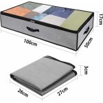 Sac de rangement vetement lot de 2, rangement sous lit grande non - tisse sac boîte tissu poignee pour ... Sac de rangement vetement lot de 2, rangement sous lit grande non - tisse sac boîte tissu poignee pour ...